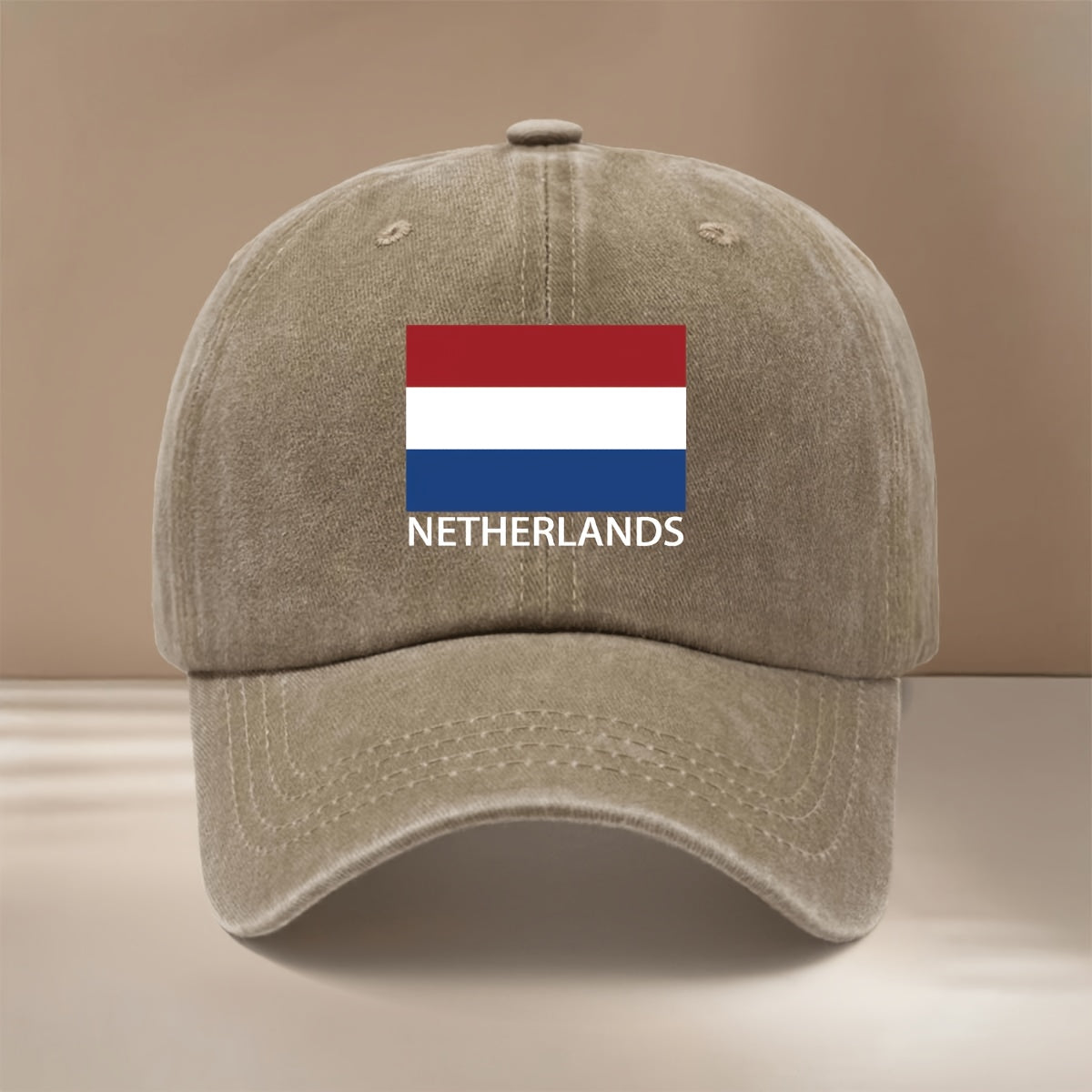 NETHERLANDS Text Print Pattern Baseball Cap, Four Seasons Universal Duckbill Cap, Trendy Textured Six-Panel Hat, Comfortable and Lightweight Hip-Hop Cap, Unisex Curved Brim Hat, Sports Event Support Accessory, Casual Hat with Adjustable Size
