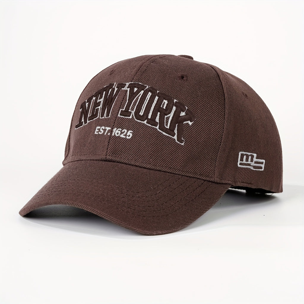 1 Embroidered NEW YORK Faux Green Baseball Cap Unisex Truck Hat Breathable Adjustable Golf Hat Women'S Summer Fashion Curved Brim Hat Men'S Y2K Couple Hat