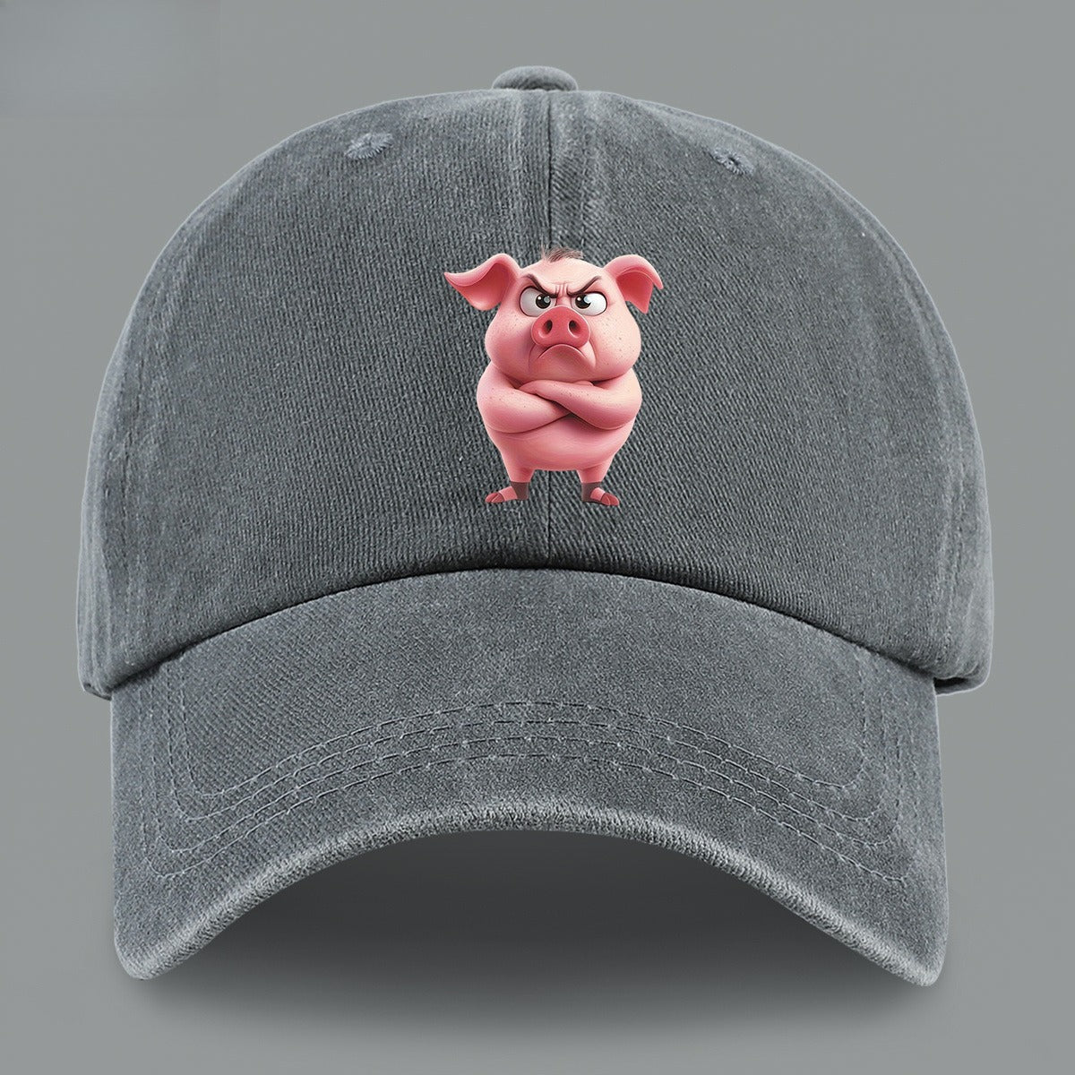 1pc 1pcs Pink Pig Print Baseball Cap for &, Adjustable Lightweight Breathable Unisex Hat Suitable for Outdoor, Beach, Casual Wear, Valentine's Gift for,, - Pig-Themed with Pig