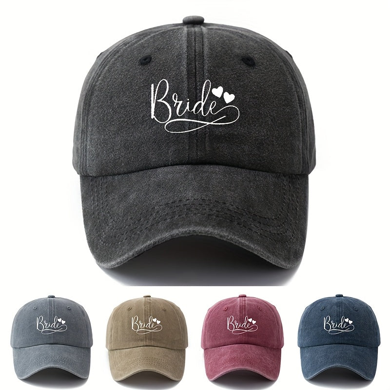 MAKEFGE Stylish Trucker Hat Suitable for Men & Women - Lightweight Polyester Bride & Groom Bride Graphic Cap, Casual Outdoor Wedding Party Hat, Versatile for Daily Wear & Special Events (Hand Washable)