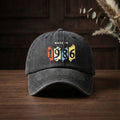 1986 Colorful Text Vintage Washed Distressed Duckbill Cap Unisex Outdoor Baseball Cap Adjustable Washed Vintage Style Lightweight Breathable Golf Cap