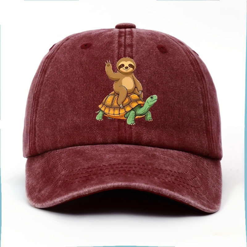 Don'T Worry, I'M Here for The Sloth. Cute Sloth, Gift for Sloth Lovers, Pattern Printed Women'S Baseball Cap, Casual Spring Summer Outdoor Fashion Casual Versatile Hat Unisex