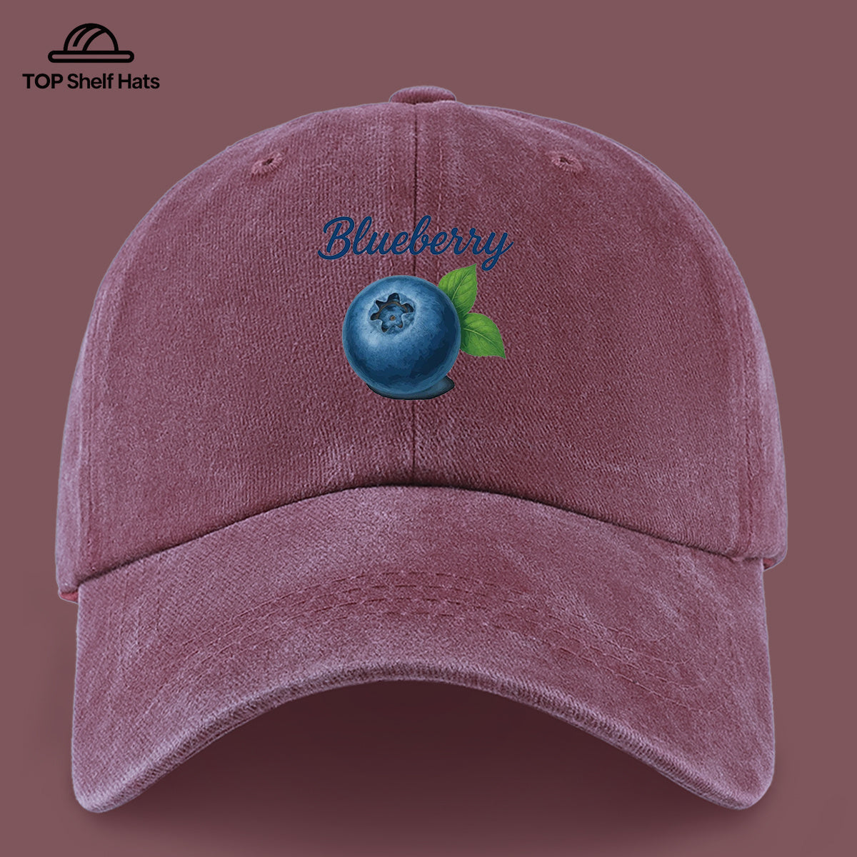 1pc Blueberry-Themed Realistic Fruit Print Baseball Cap, Comfortable And Breathable Sun Hat, Fashionable Easy And Aesthetic Unisex Baseball Cap, Adjustable Size, Trucker Cap, Beach Vacation Hat, Suitable for Outdoor Picnics, Camping, Shopping