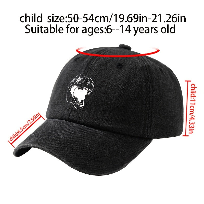 A Printed Washed Vintage Unisex Baseball Cap, Adjustable, in European and American Fashion, Featuring a Duckbill Style, Suitable for Outdoor Camping, Travel, Parties, Hip-hop, and Curved-brim Designs, Making It a Trendy Baseball Cap