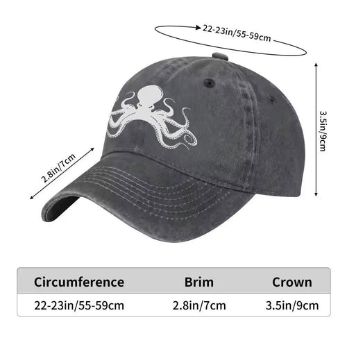 1 Versatile Casual Octopus Baseball Cap with Adjustable Design, Suitable for Outdoor Sports and Everyday Casual Wear, a Casual Street Hat for Casual Outfits