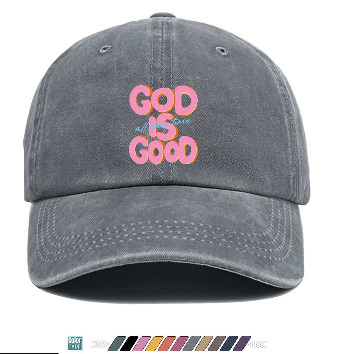1pc "GOOD IS GOOD" English Phrase Art Print Baseball Cap, Trendy Fashion Letter Design Duckbill Hat, Unisex Adjustable Sun Hat, Street Casual Versatile Sun Cap, Suitable for Daily Outings, Travel Vacation, Outdoor Sports, Friends Gathering