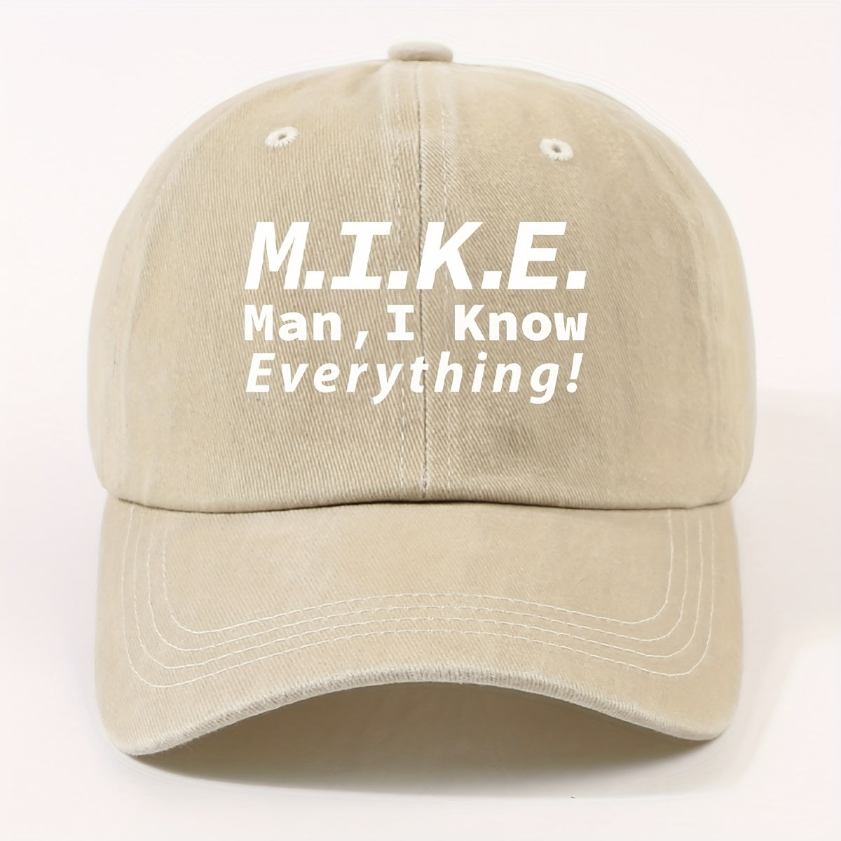 1 Fashion Motto Maniknoweverything Heat Pressed Baseball Cap Unisex Outdoor Casual Vintage Duckbill Cap Cycling Easy Cap