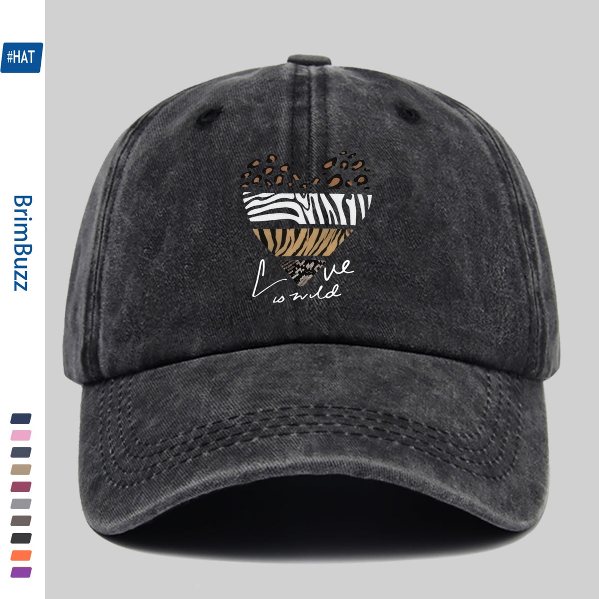 1 Elegant Leopard Print Heart Pattern Baseball Cap, Fashionable, Casual And Stylish Printed Golf Cap, Perfect for Spring And Summer Holidays, Decorative Hat, Comfortable And Lightweight Headwear, Adjustable Buckle, Dad Hat
