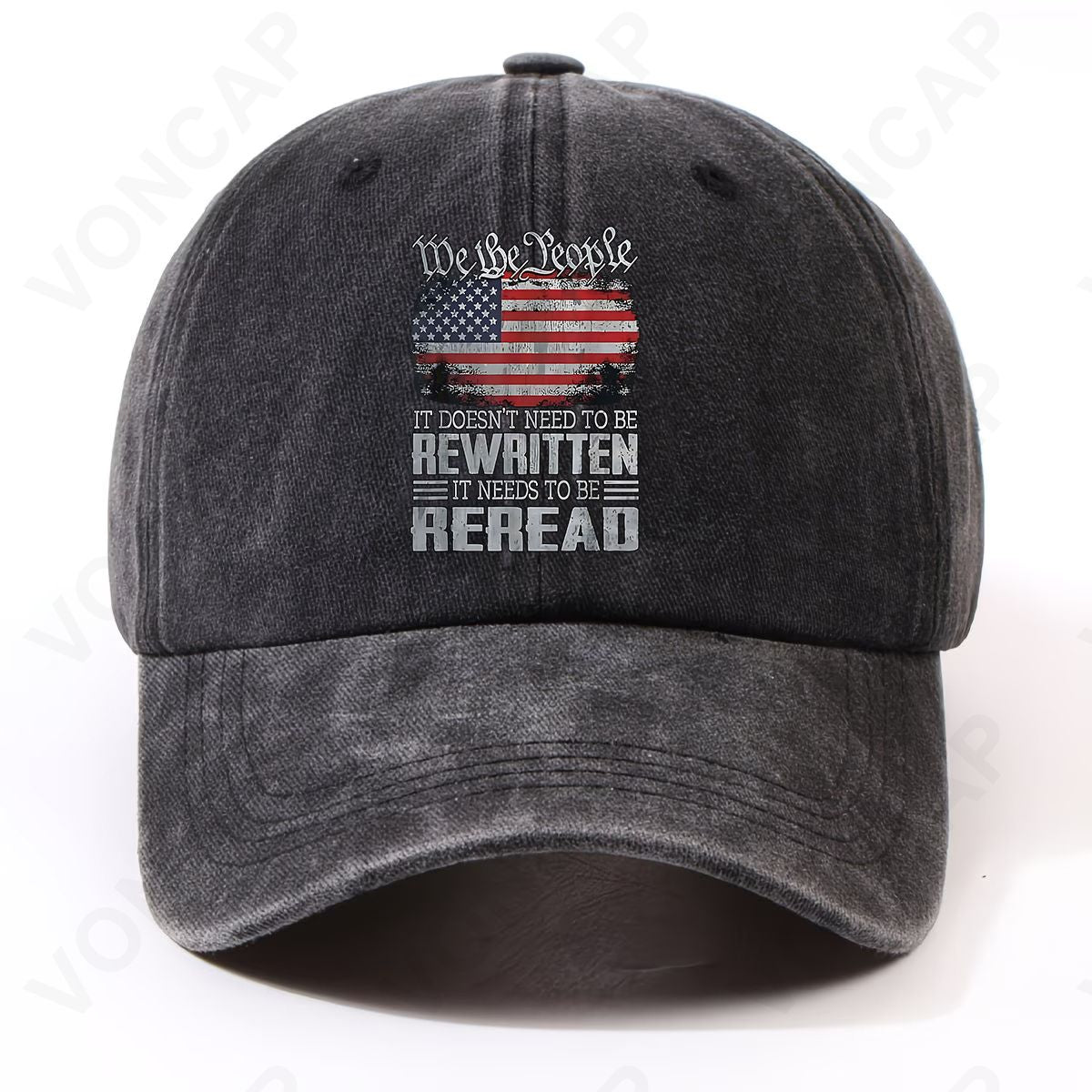 Men' & Women' Vintage Washed Cap with Front Chest Patch - Adjustable Hook & Loop Closure, Lightweight Suitable for Sports, Campus, Commute, Parties - Machine Washable Cap for Casual Wear ( Printing)