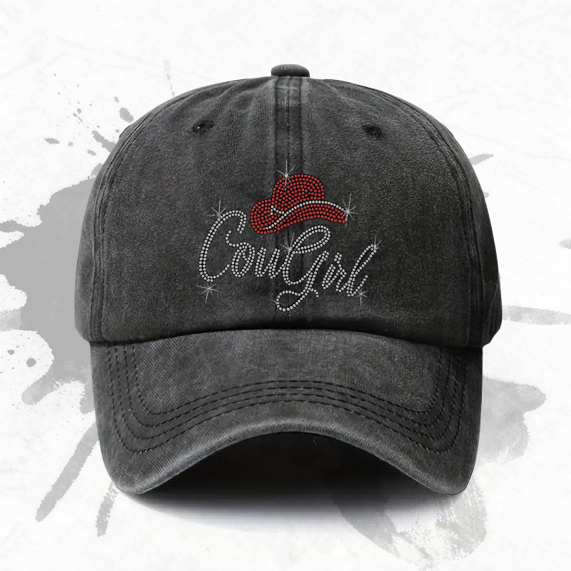 1P 1pc, "Cowgirl" Adjustable Baseball Cap, Lightweight Printed Women's Hat, "Cowboy Style" Men's Trendy Cap, an Ideal Gift for Weddings, Parties, and Birthdays.