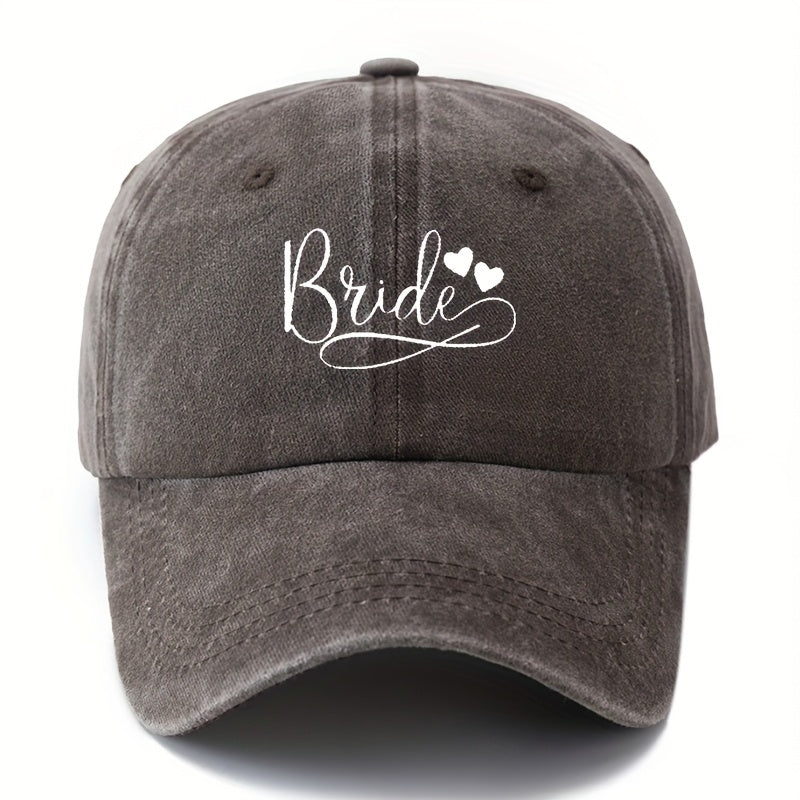 MAKEFGE Stylish Trucker Hat Suitable for Men & Women - Lightweight Polyester Bride & Groom Bride Graphic Cap, Casual Outdoor Wedding Party Hat, Versatile for Daily Wear & Special Events (Hand Washable)