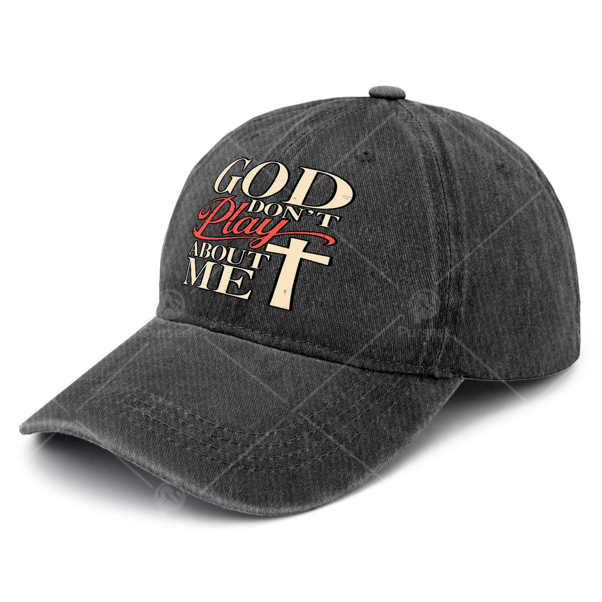 God Dont Play About Me Baseball Hat Unisex Fashion Washed Distressed Cap