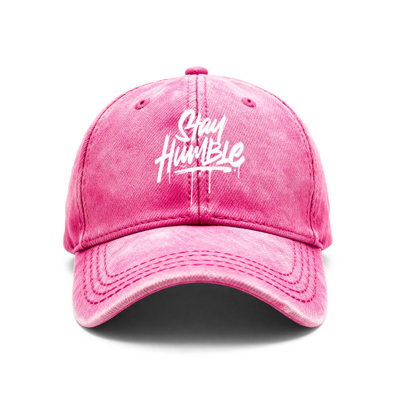 1pc of Retro-Style Unisex Baseball Caps Featuring a 'Stay Humble' Graffiti Art Print. These Adjustable Caps Are Perfect for Outdoor Activities And Casual Outings, Making Them Great Gifts for Both Men And Women, As Well As Friends