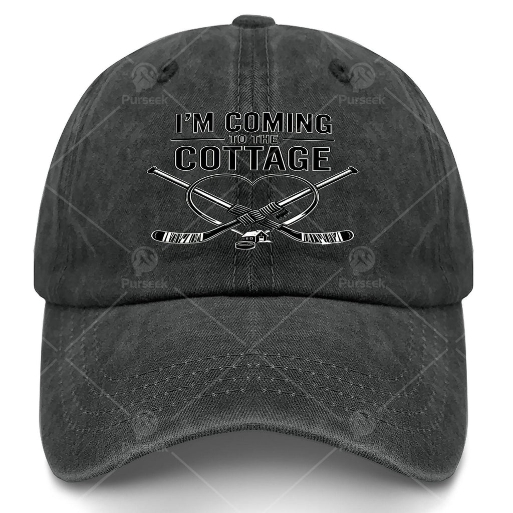 Im Coming to The Cottage Romance Hockey Shirt Couples Baseball Hat Unisex