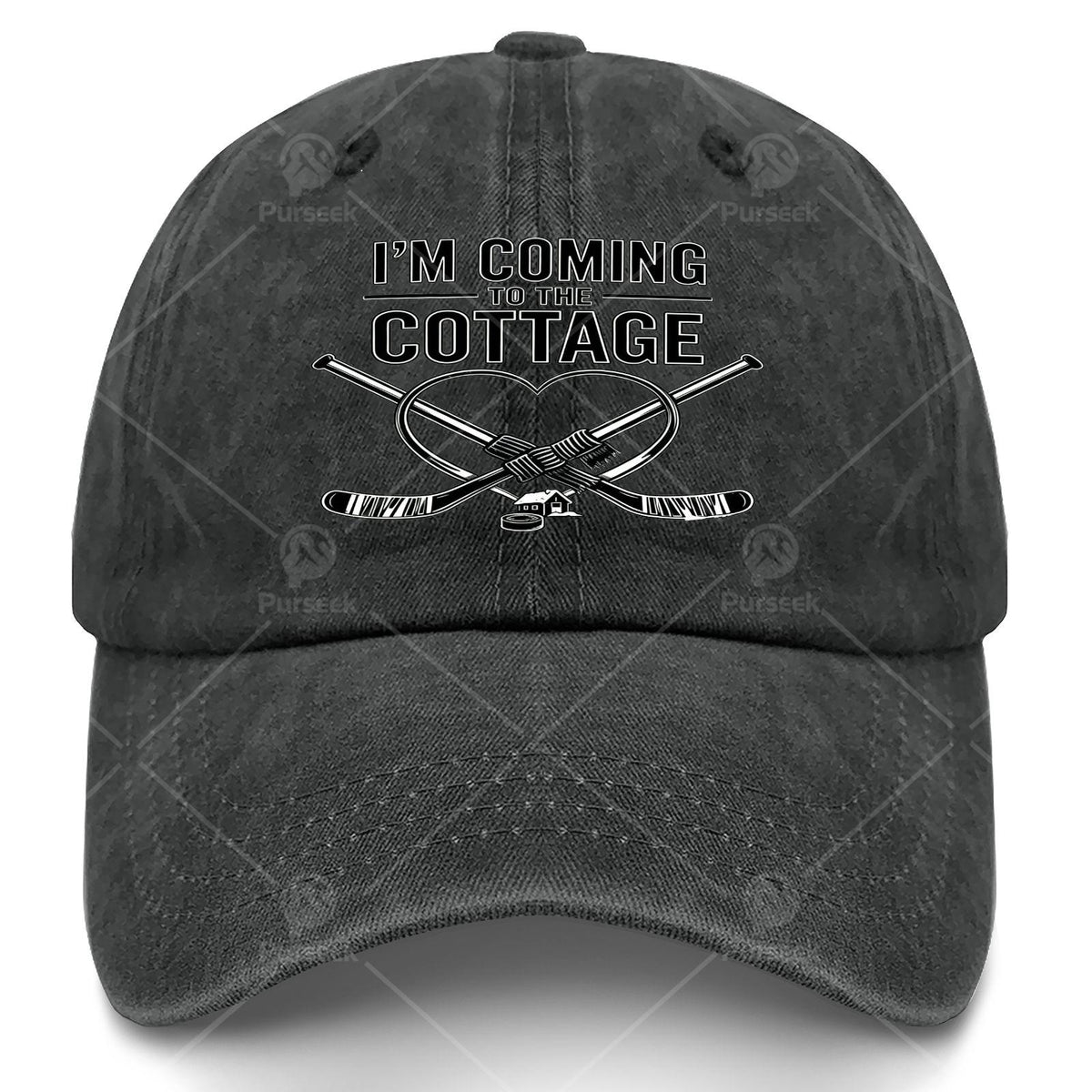 Im Coming to The Cottage Romance Hockey Shirt Couples Baseball Hat Unisex