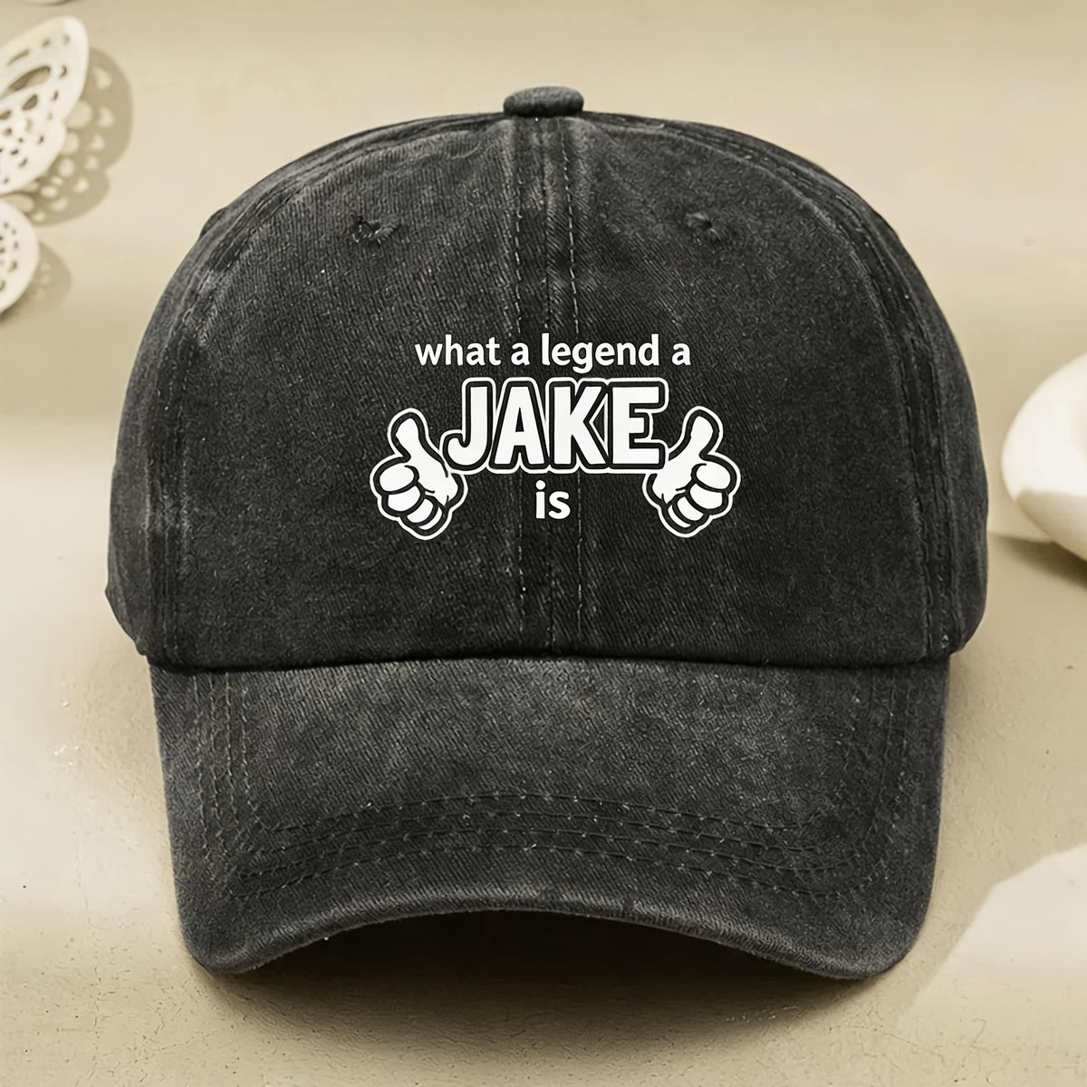 Vintage What A Legend Jake Graphic Hat Unisex Casual Street Style Cool Baseball Cap for Anniversary Gift