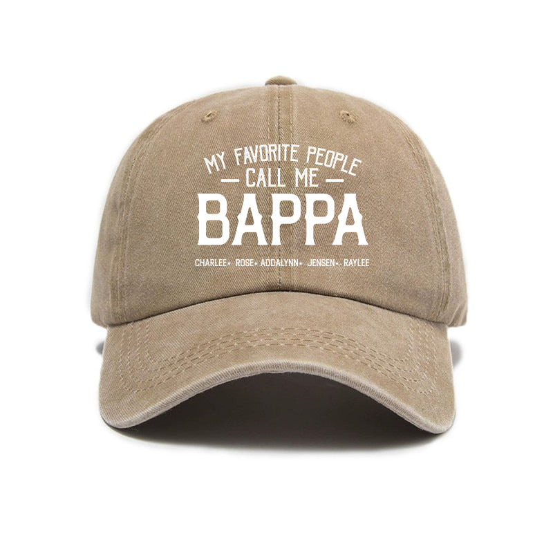 1 Washed Distressed Print Baseball Cap, Versatile and Fashionable Washed Distressed Style with "BAPPA" Letter Print, Soft Top Sun Baseball Cap, Unisex Hat