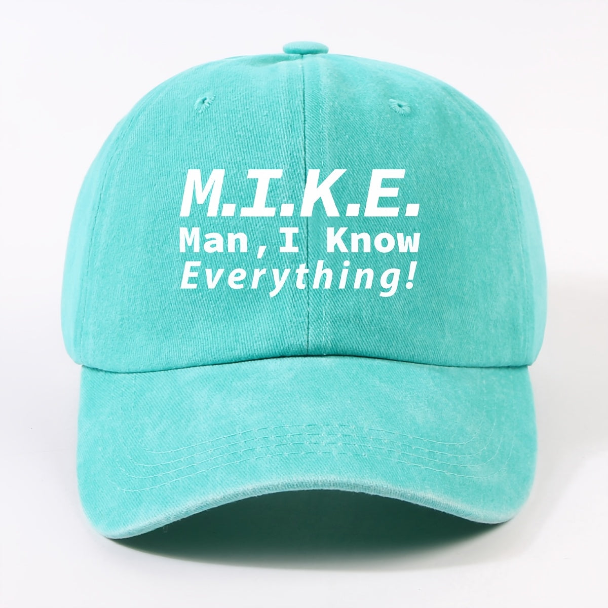 1 Fashion Motto Maniknoweverything Heat Pressed Baseball Cap Unisex Outdoor Casual Vintage Duckbill Cap Cycling Easy Cap