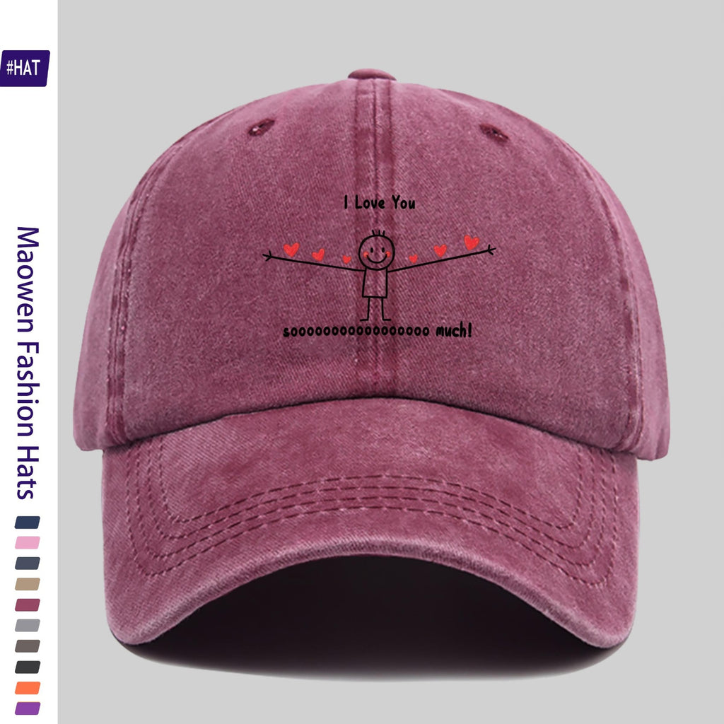 1 Vintage Washed Distressed Baseball Cap, Stylish, Easy to Match, and Attractive, Unisex Snapback Cap with Adjustable Size. The Feature Is the Fun Cartoon Character Design with Happy Faces. This Fashionable Street-style Hat Is Also Known As