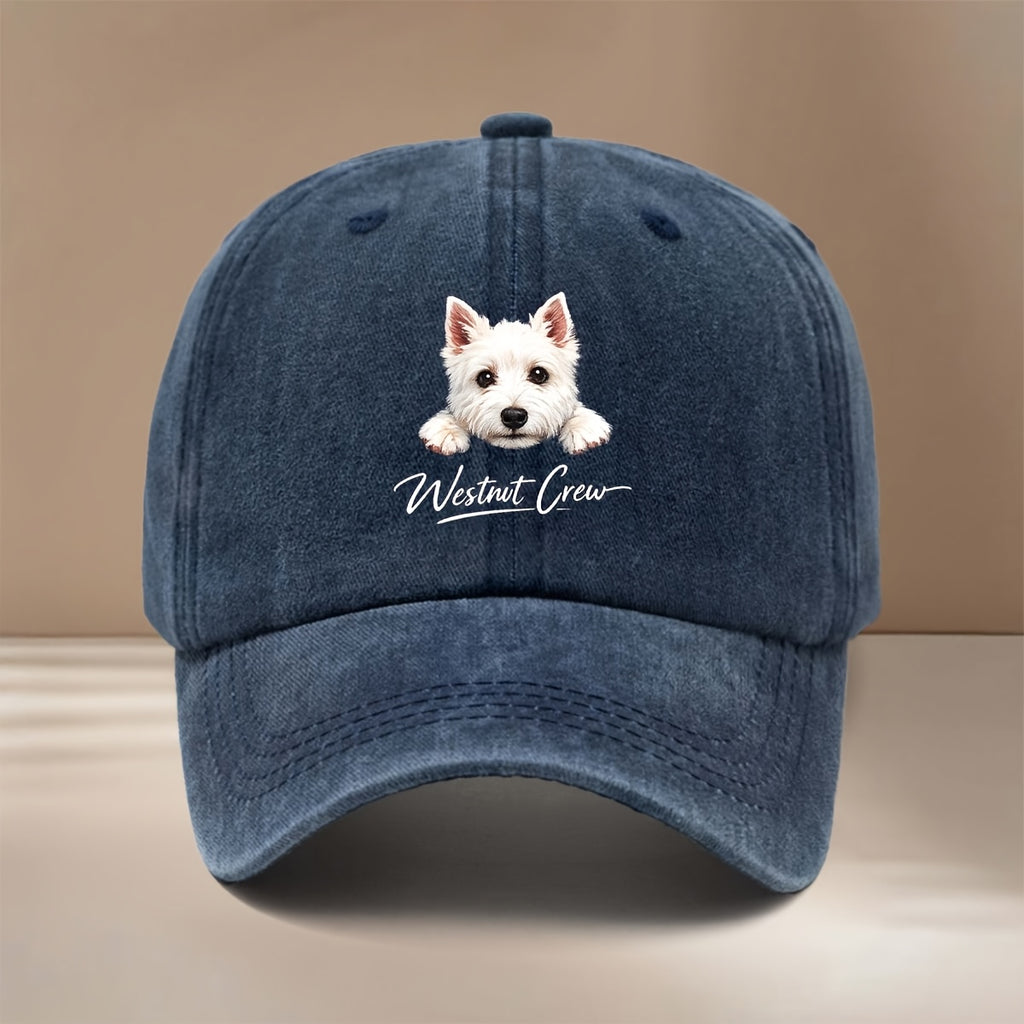 This Is a Westnut Crew Printed Baseball Cap, a Trendy, Comfortable, and Adjustable-sized Snapback Hat Suitable for Both Men and Women. It Is a Lightweight,  Curved-brim Hat Perfect for Outdoor Sports, Dinners, Camping, and Other Occasions