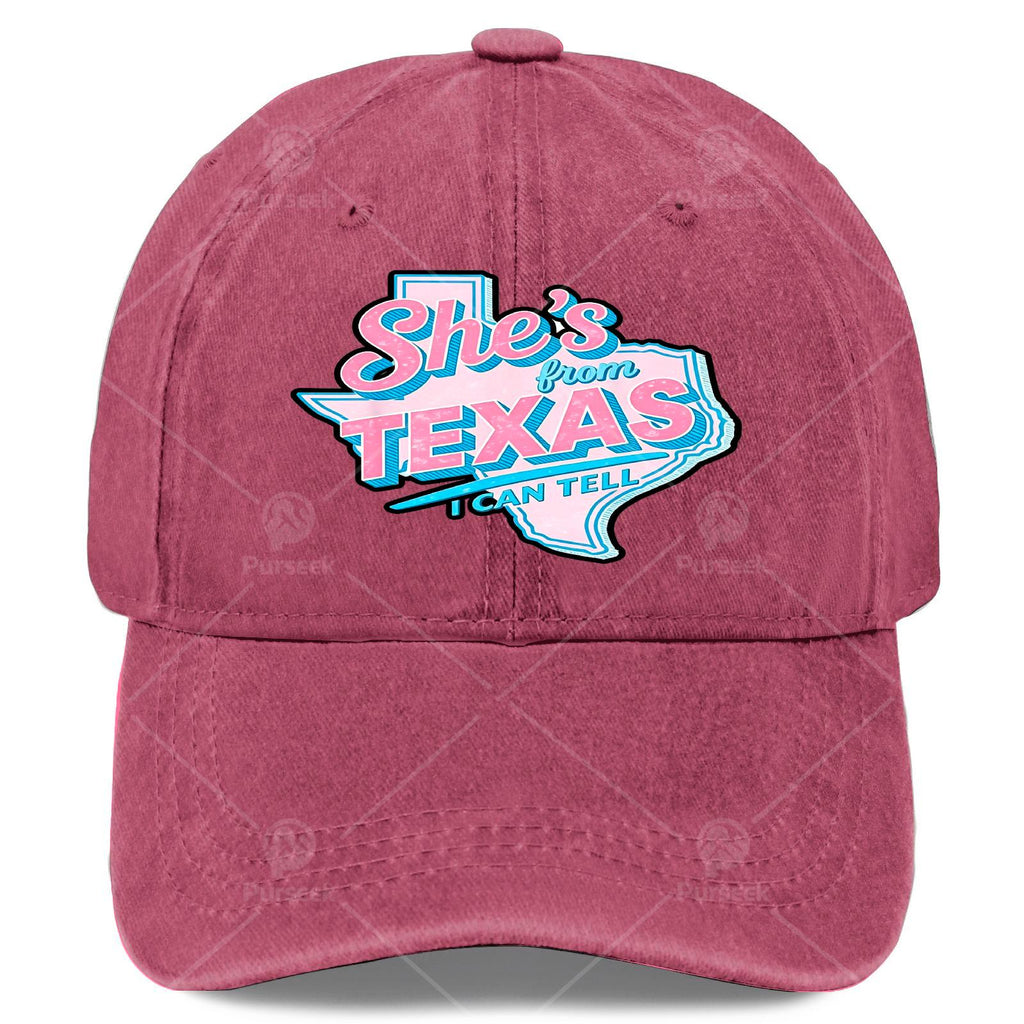I Can Tell She'S a Texas Girl by Her Retro Vintage Baseball
