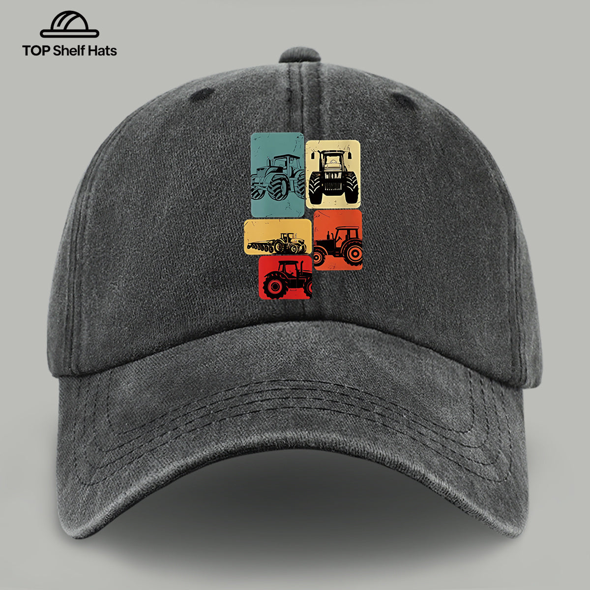 1pc 1pcs Vintage Tractor Print Baseball Cap - Adjustable Unisex & Suitable for Outdoor Sports, Fishing, Beach Vacations - Lightweight Breathable Retro Tractor Hat for Men & Women, Ideal, Easter, Daily Wear
