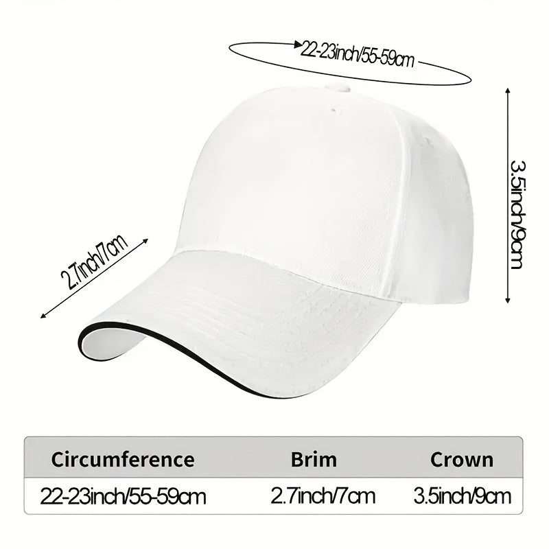 Sandwich Brim Baseball Cap, Adjustable Unisex Casual Hat, Ideal for Halloween Christmas Party, Holiday Gift for Daily Outdoor Wear