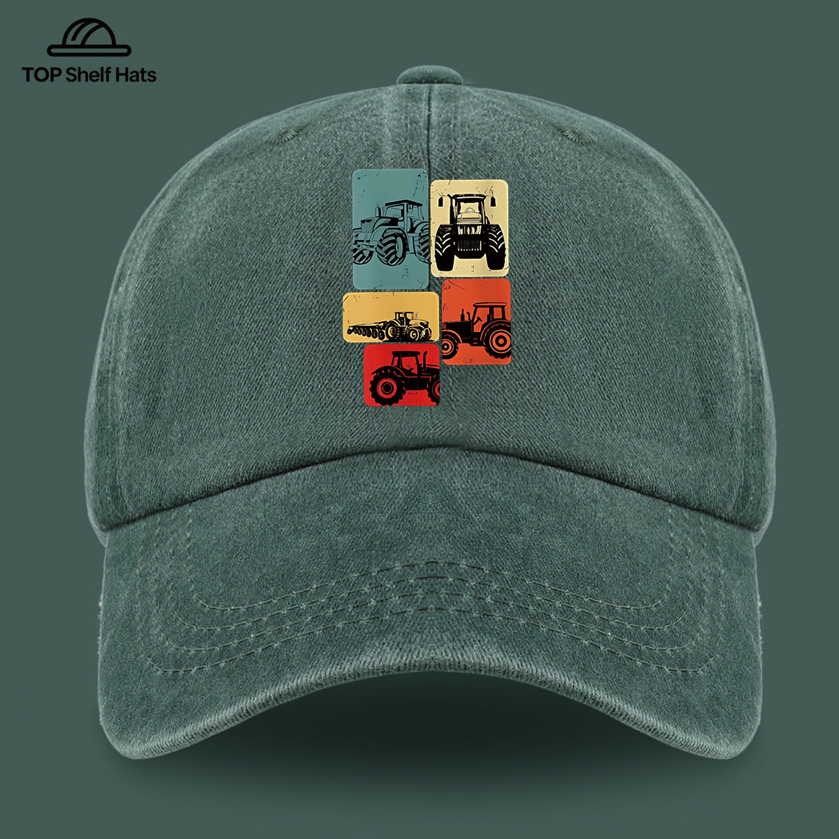 1pc 1pcs Vintage Tractor Print Baseball Cap - Adjustable Unisex & Suitable for Outdoor Sports, Fishing, Beach Vacations - Lightweight Breathable Retro Tractor Hat for Men & Women, Ideal, Easter, Daily Wear