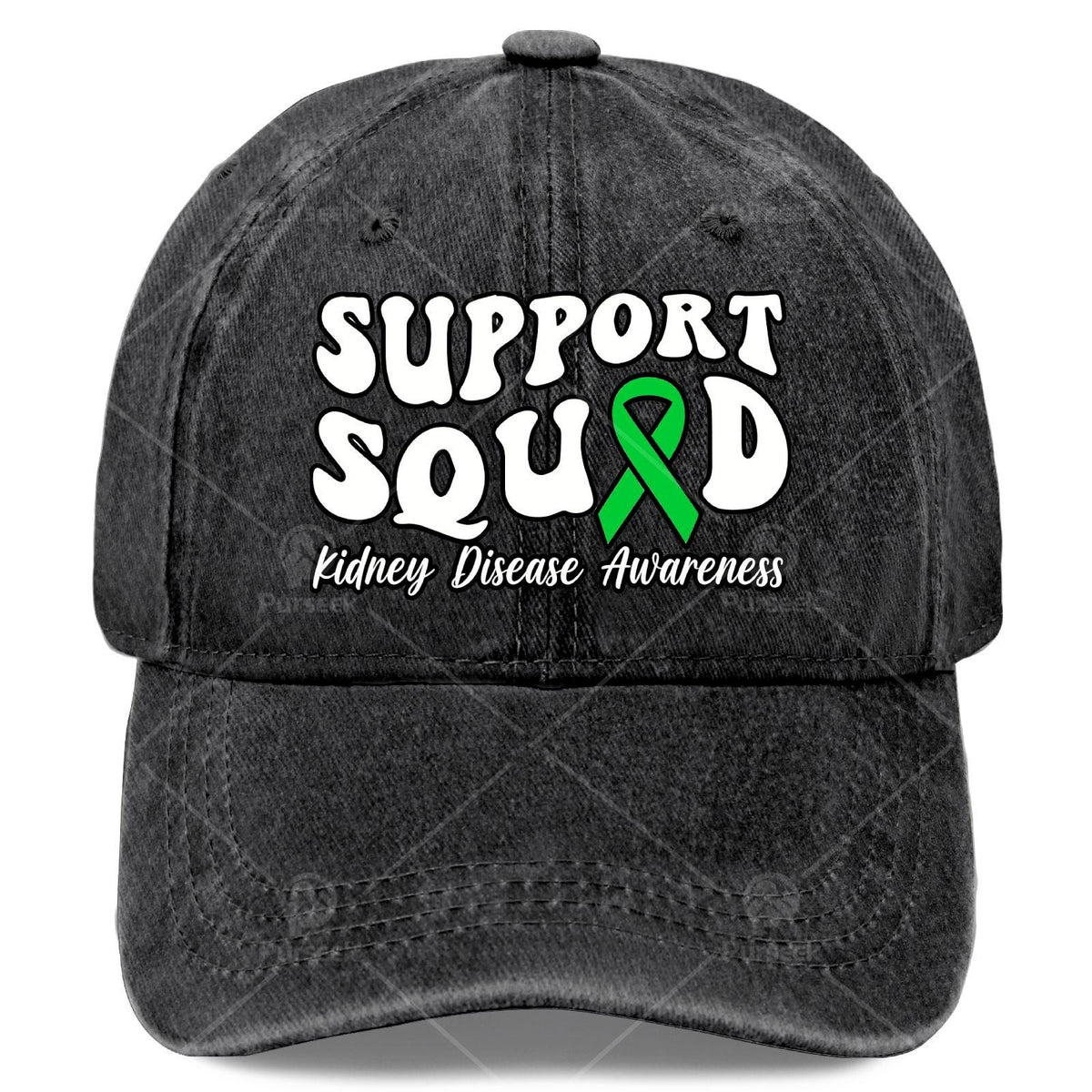 Unisex Baseball with a Green Ribbon for Kidney Disease Awareness Support