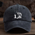 1pc Funny Fishing Print Outdoor Hat with Leaping Fish & Design - Breathable Six-Panel Cap, Durable Textile Fabric Suitable for Fishing Trips, Camping, Hiking - Unisex for Men & Women, Hand Washable ()