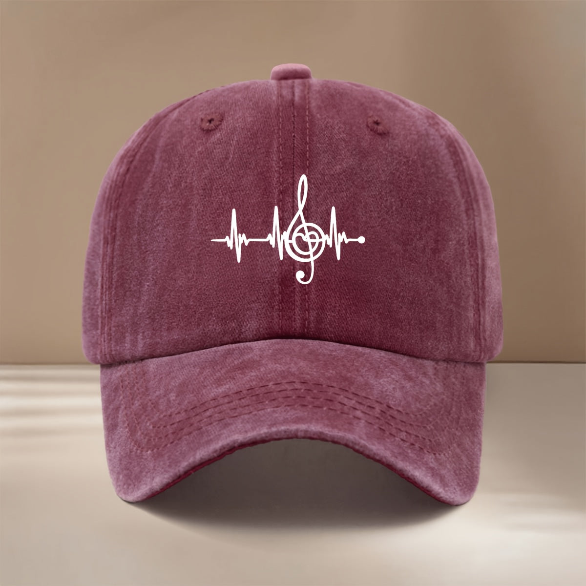 Baseball Cap with Musical Note Pattern, Easy-Going And Lightweight Hip-Hop Hat, Unisex Casual Hat, Suitable for Vacation Travel, Dinner Parties, Camping, Comfortable And Personalized Duckbill Cap, Curved Brim Makes Face Look Smaller