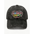 Kindness Counts Cap for Women & Men - Vintage Motivational Hat with Pull String Closure, Machine Washable Suitable for Casual Streetwear,, Gifts, Promoting Positivity