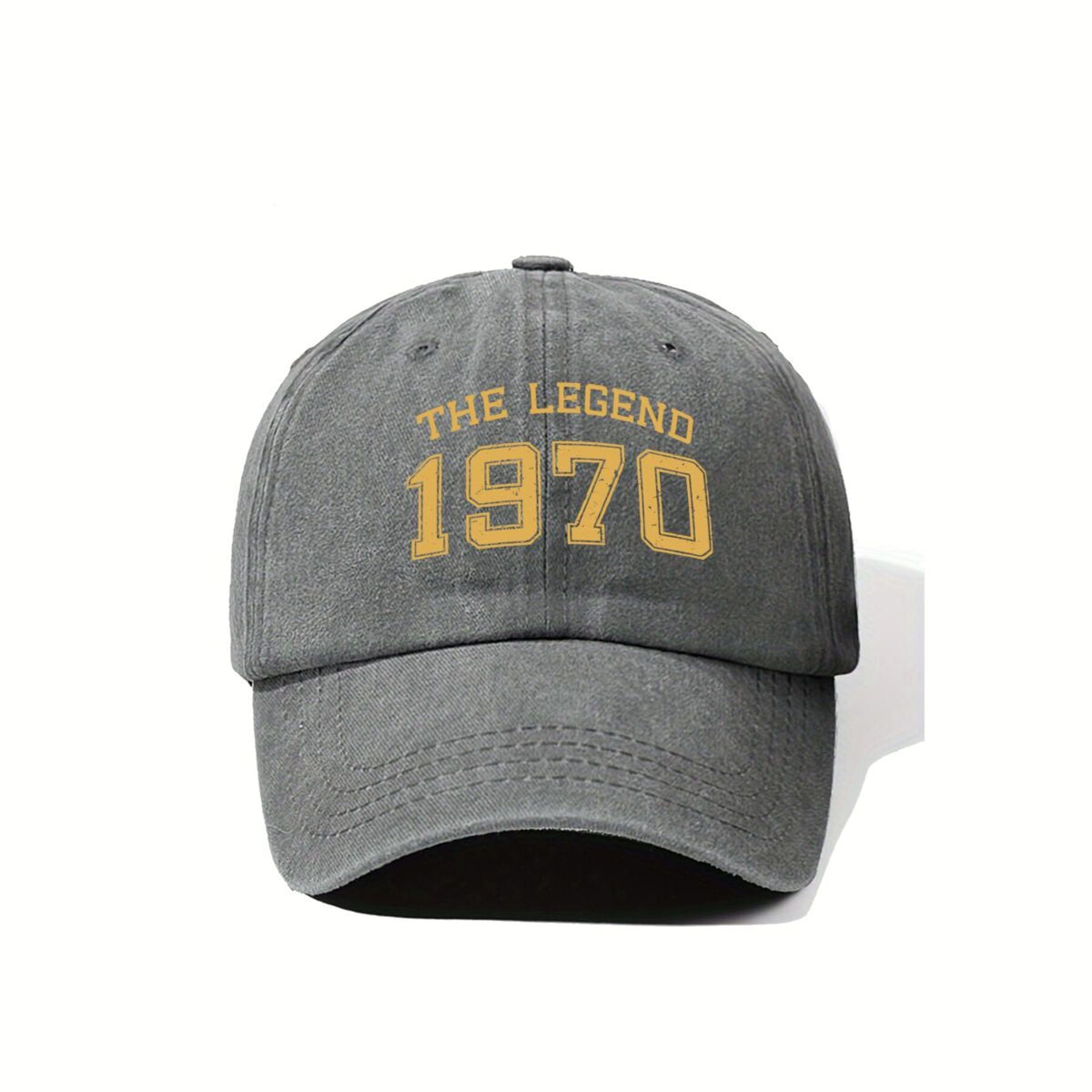 1970 Legend Vibe Vintage Washed Distressed Duckbill Cap Unisex Outdoor Baseball Cap Adjustable Washed Vintage Style Lightweight Breathable Golf Cap
