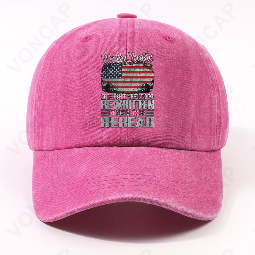 Men' & Women' Vintage Washed Cap with Front Chest Patch - Adjustable Hook & Loop Closure, Lightweight Suitable for Sports, Campus, Commute, Parties - Machine Washable Cap for Casual Wear ( Printing)