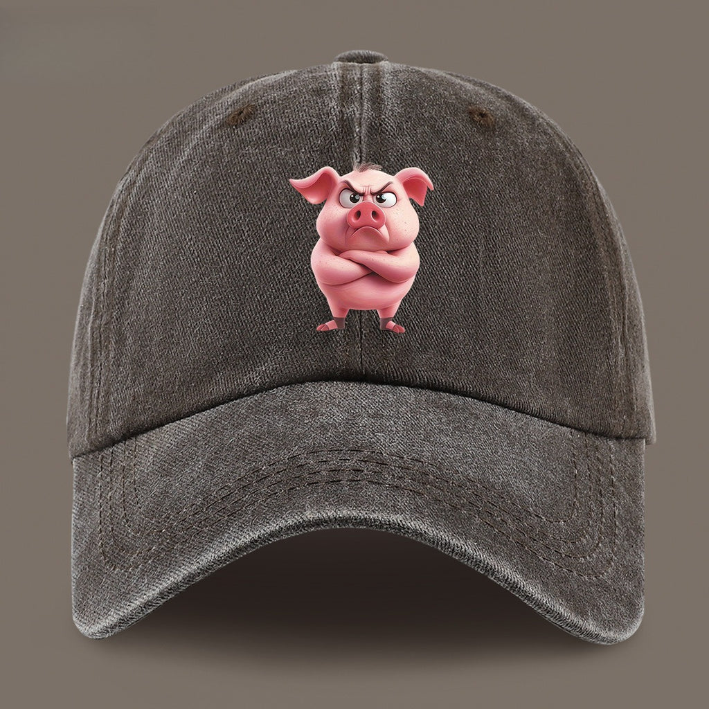 1pc 1pcs Pink Pig Print Baseball Cap for &, Adjustable Lightweight Breathable Unisex Hat Suitable for Outdoor, Beach, Casual Wear, Valentine's Gift for,, - Pig-Themed with Pig