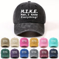 1 Fashion Motto Maniknoweverything Heat Pressed Baseball Cap Unisex Outdoor Casual Vintage Duckbill Cap Cycling Easy Cap