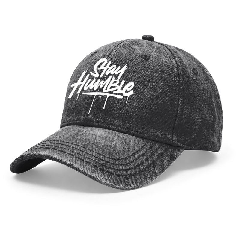 1pc of Retro-Style Unisex Baseball Caps Featuring a 'Stay Humble' Graffiti Art Print. These Adjustable Caps Are Perfect for Outdoor Activities And Casual Outings, Making Them Great Gifts for Both Men And Women, As Well As Friends