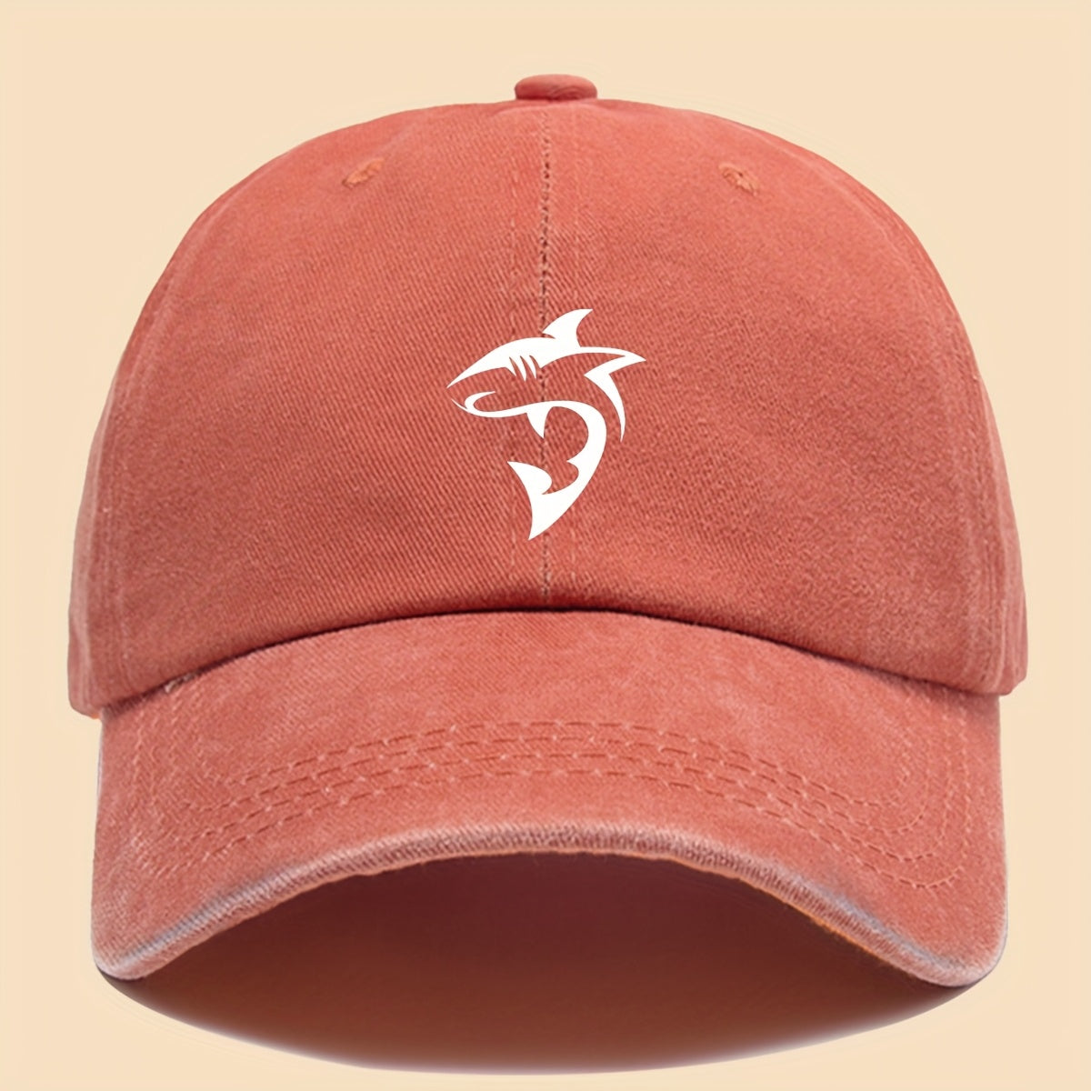 1 Unisex Ocean-themed Baseball Cap with White Shark Print - Breathable Adjustable Dad Hat for Skateboarding, Hiking, Fishing | Stylish Couple's Outdoor Accessory, Perfect Gift for Birthdays, Christmas, Halloween, Thanksgiving | Black Casual Hat |