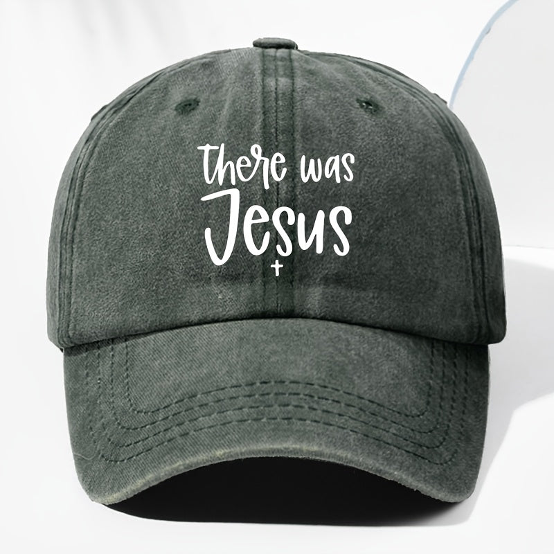 Adjustable Vintage Baseball Cap with "There Was " Printed on It - Lightweight, Sunscreen, Polyester, Available in a Variety of Colors - Perfect for Outdoor Wear, Baseball Cap