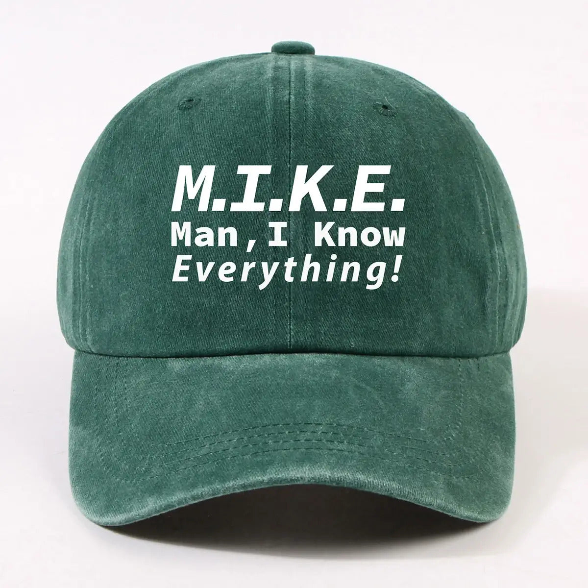 1 Fashion Motto Maniknoweverything Heat Pressed Baseball Cap Unisex Outdoor Casual Vintage Duckbill Cap Cycling Easy Cap