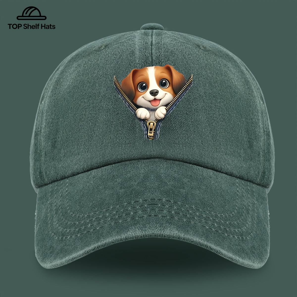 1pc Cute Playful Dog Pattern Design Printed Baseball Cap, Ideal Gift for Dog Lovers, Lightweight Comfortable And Breathable, Adjustable Size, Black PAPA Truck Driver Retro Dad Hat, Mom'S Beach Vacation Sun Hat, Youth Couple Outdoor Skate Cap