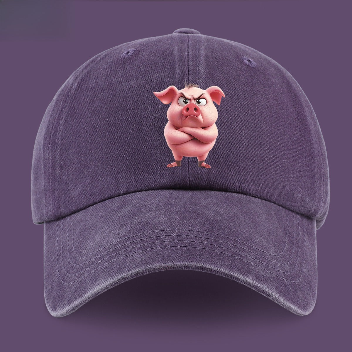 1pc 1pcs Pink Pig Print Baseball Cap for &, Adjustable Lightweight Breathable Unisex Hat Suitable for Outdoor, Beach, Casual Wear, Valentine's Gift for,, - Pig-Themed with Pig