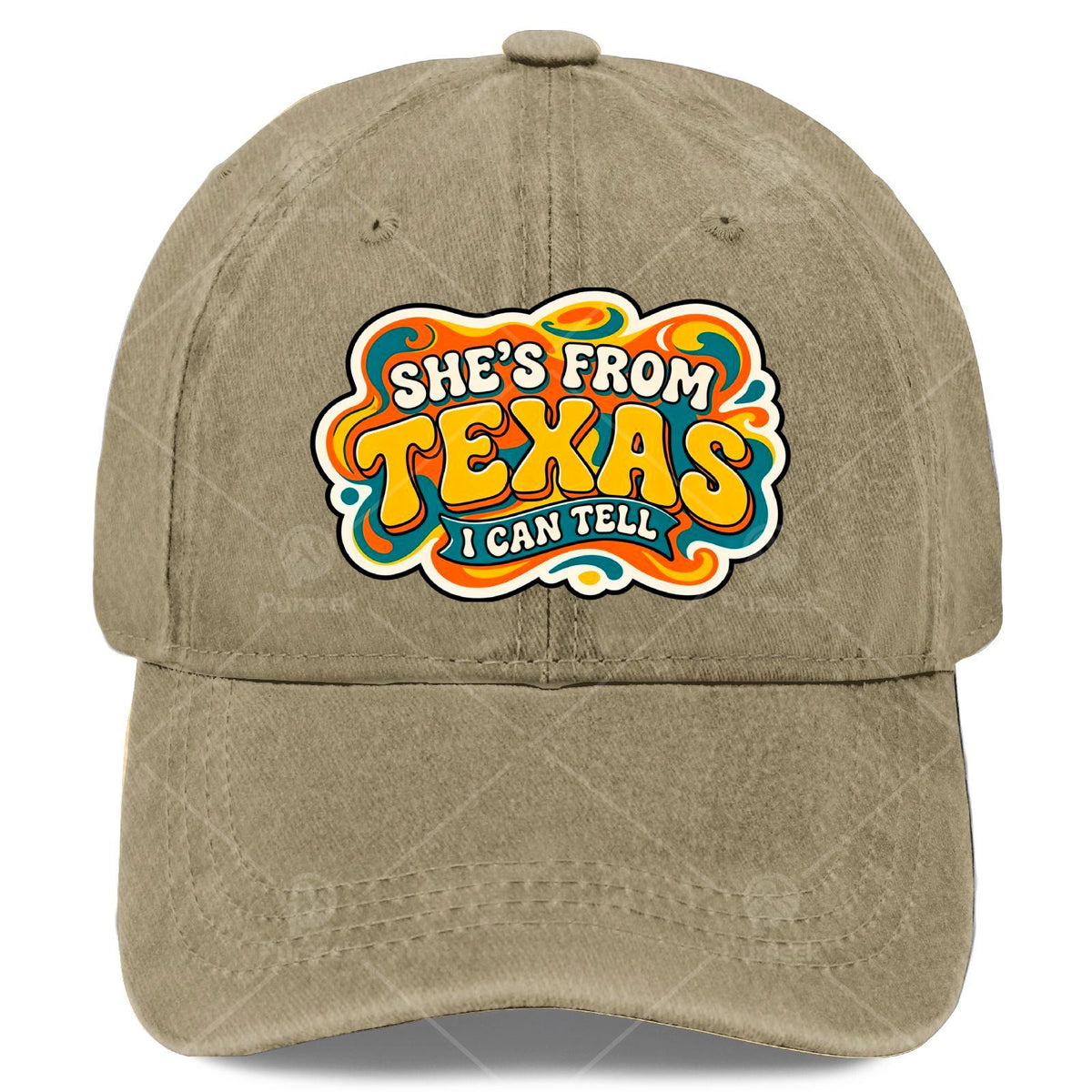 Vintage Texas Cowgirl Baseball Cap - Lightweight Retro Hat with Iconic Texas Print, Round Top Design & Closure, Suitable for Games, 4th of, Christmas Gifts, Machine Washable for Pride, Themed Outfits