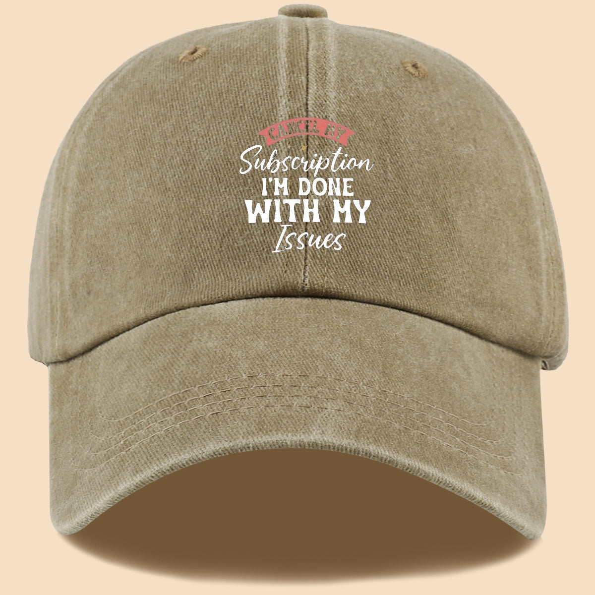1pc "CANL MY Subscription I'M DONE with MY Issues" Text Print Baseball Cap,  Trendy Duckbill Hat, Fashionable Minimalist Design, Unisex Adjustable Sun Hat, Street Hip-Hop Style Versatile Cap, Essential for Outdoor Outings, Daily Leisure