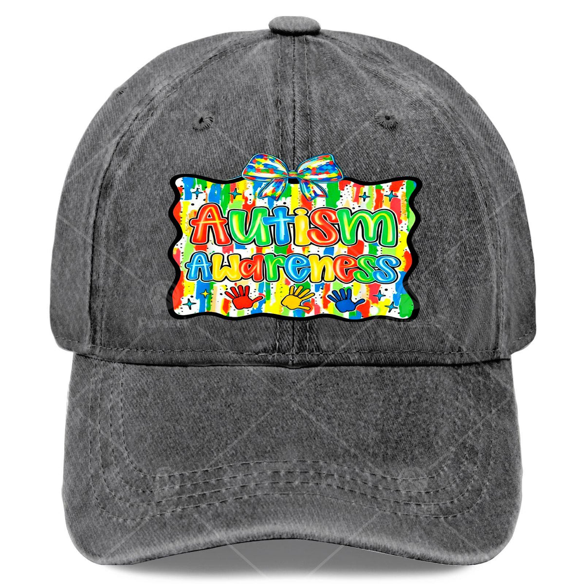 Fashionable Baseball Cap, Unisex, Featuring a Bright Patchwork Design to Promote Autism Awareness