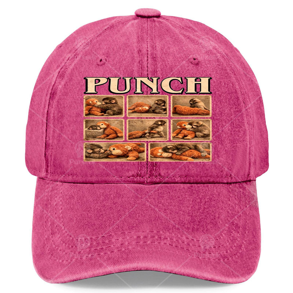 Vintage Monkey Print Baseball Cap with Iconic Moki Monkey Face - Lightweight Adjustable Hat Suitable for Themed Parties, Christmas Gifts, 4th of, Events & Casual Attire - Unisex for Men & Women, Machine Washable Moki