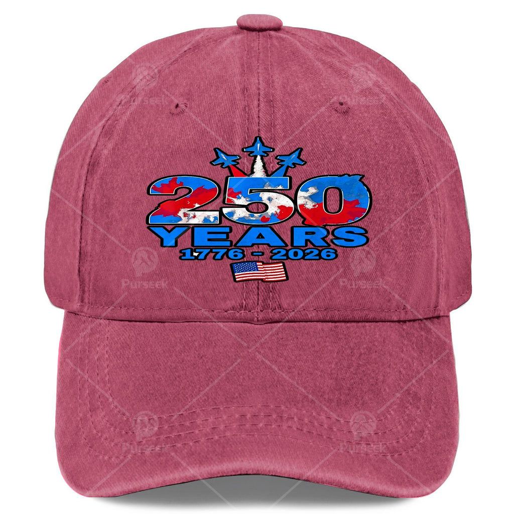 US 250th Anniversary 1776-2026 Patriotic Baseball - Retro Full-Body Flag Print Suitable for 4th of, Semiquincentennial Commemorative Hat, Unisex for &, Historical for Independence Day Gifts