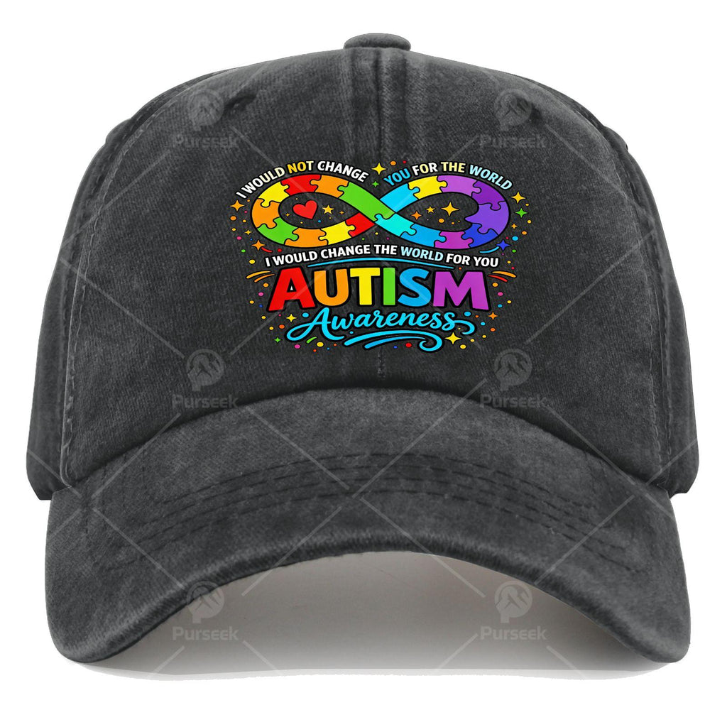 Autisms Awareness Infinitys Symbols Puzzle Neurodiversity Baseball Hat Unisex