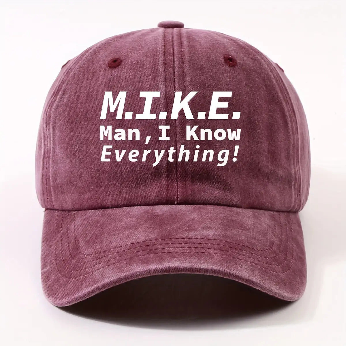 1 Fashion Motto Maniknoweverything Heat Pressed Baseball Cap Unisex Outdoor Casual Vintage Duckbill Cap Cycling Easy Cap