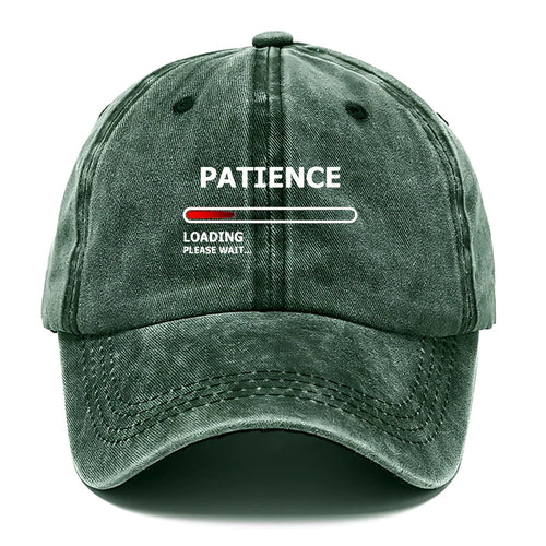 1 Patience Print Baseball Cap - Soft, Breathable, Adjustable Snapback with Curved Brim, Lightweight Unisex Design for Casual Outdoor and Formal Occasions. Hand Wash Only. Ideal Gift, Event Headwear, Fashion Accessory for Style Enthusiasts